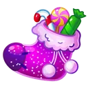 Xmas Stocking Pink Glitter