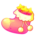 Xmas Stocking Shiny Peach