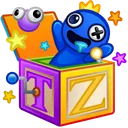 Jack-in-the-Box Blue Friend