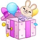 Jack-in-the-Box Pink Bunny