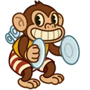 Jolly Chimp Retro Cartoon