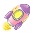 Stellar Rocket Astro Peach